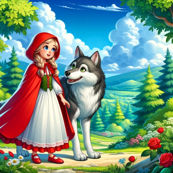Bajka o Czerwonym Kapturku – Nieoczekiwana przyjaźń z wilkiem