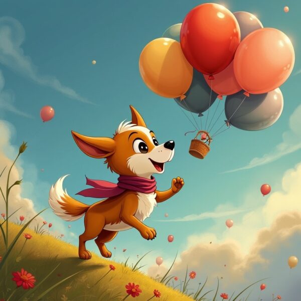 Bajka o psie, który nauczył się latać na balonikach